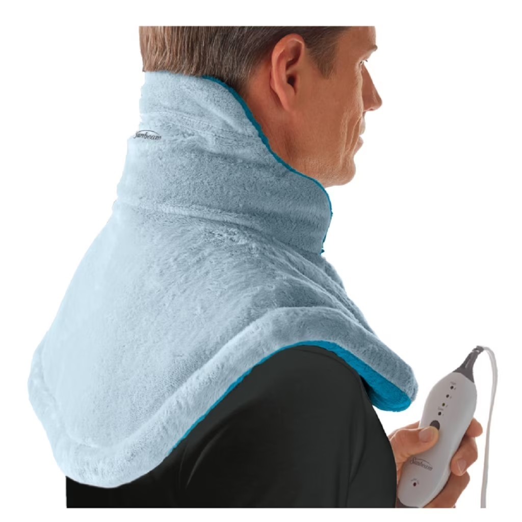 Sunbeam Contoured Heating Pad for Neck & Shoulder Pain Relief *USED*
