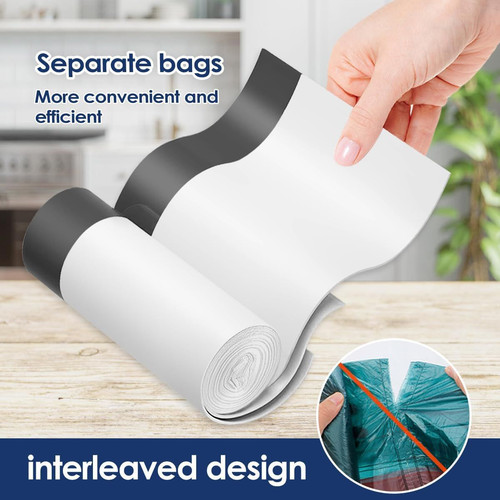 RayPard 20 Gallon Large Drawstring Trash Bags 1 Count (Pack of 200), White