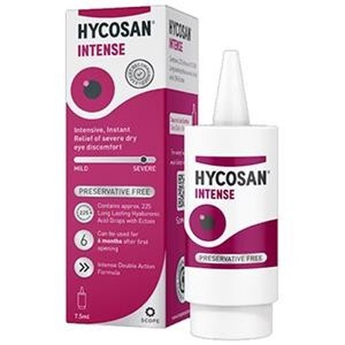 Hycosan Intense Preservative-Free Lubricating Eye Drops 7.5ml