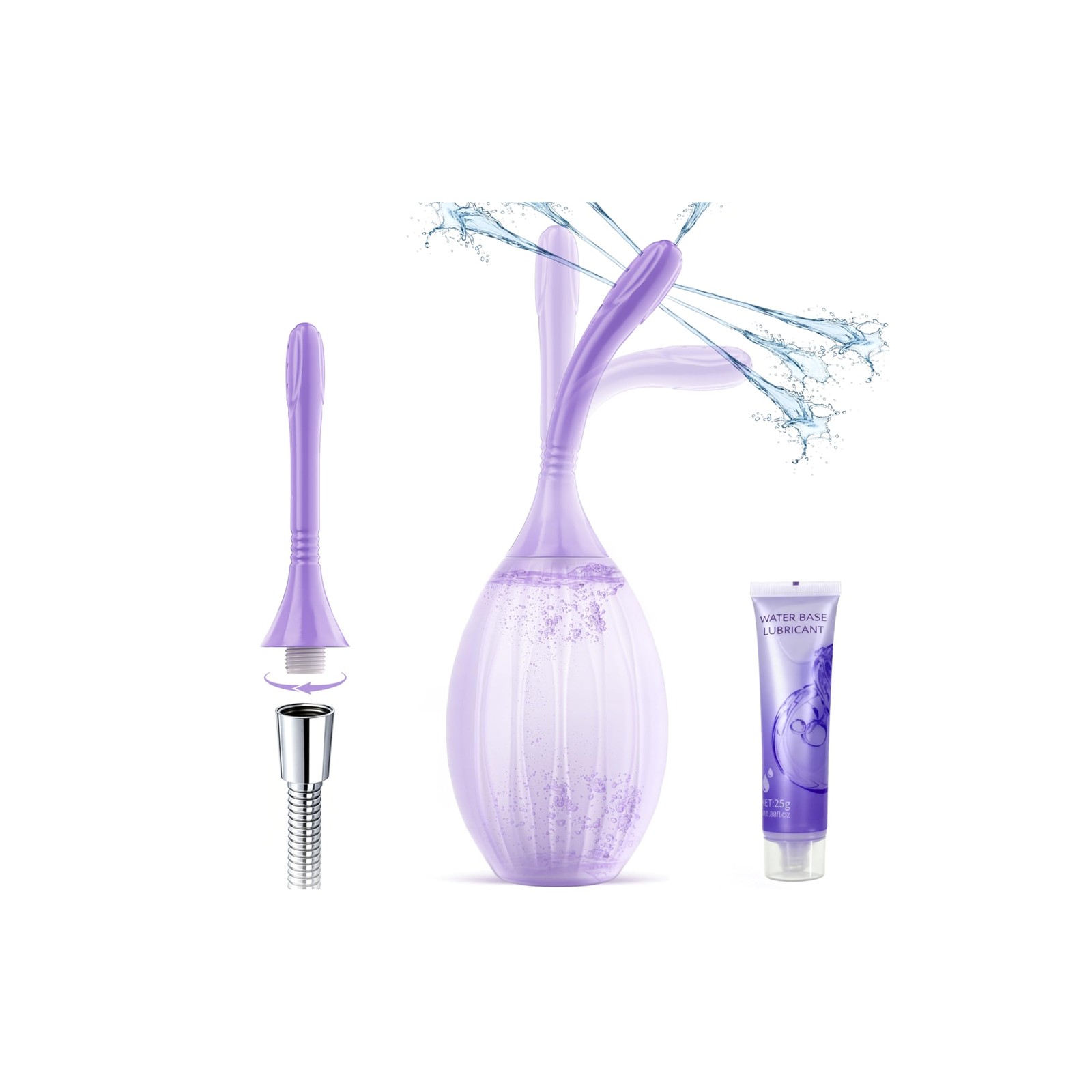 Enemas Anal Douches for Men Women – Shower Enema Bulb Douche Kit, 16.9oz
