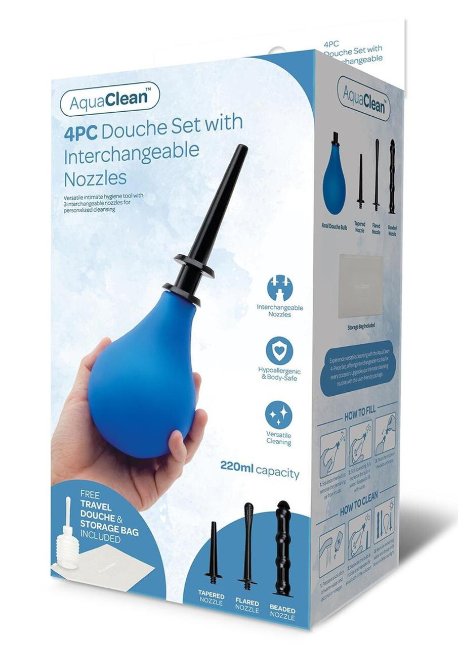 Reusable AquaClean Nozzle💋Anal Douche Vaginal Enema Colon Detox Cleansing Kit