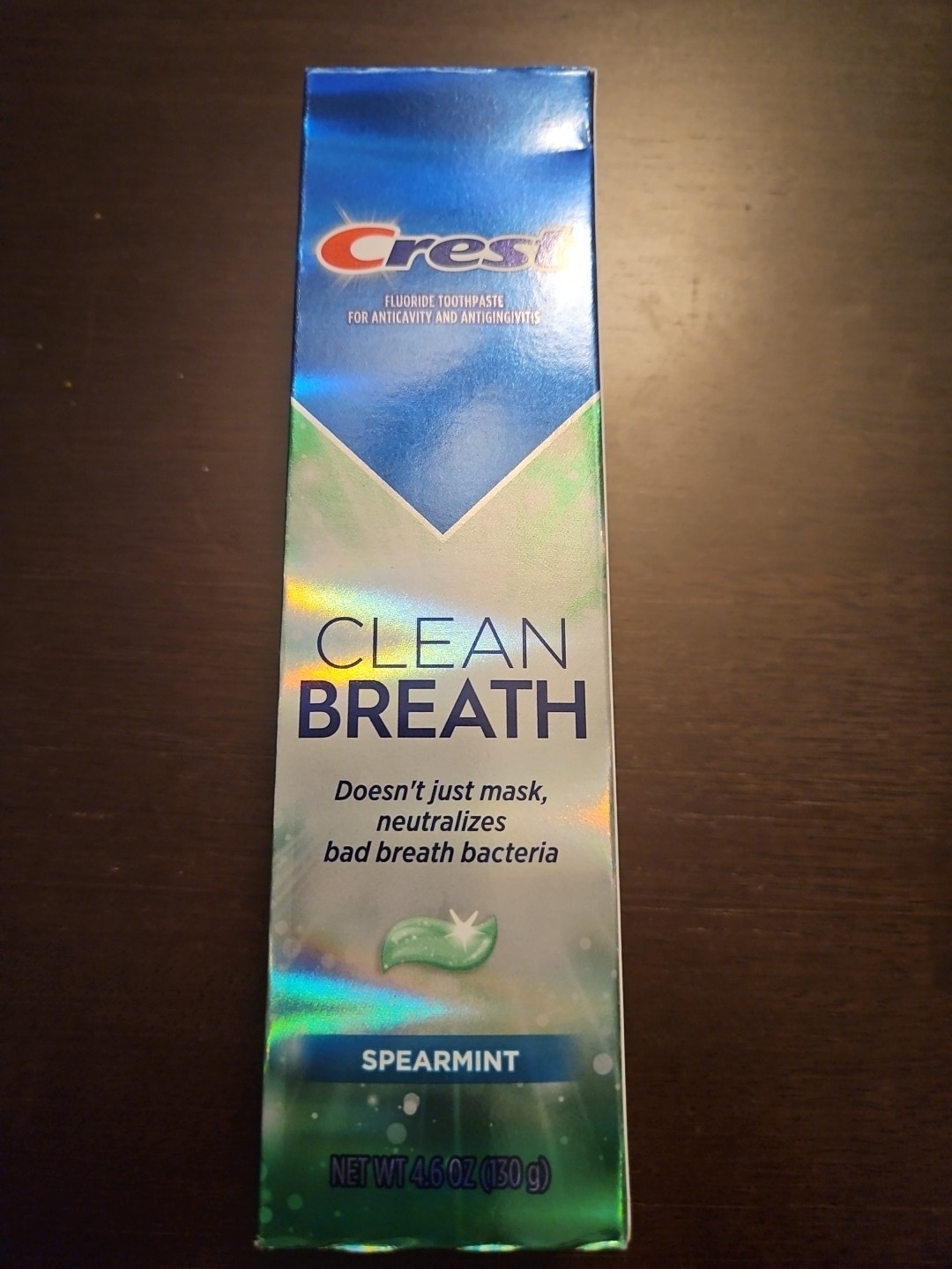 Crest Toothpaste 4.6 Ounce Clean Breath Spearmint 4.6oz Neutralizes Protection