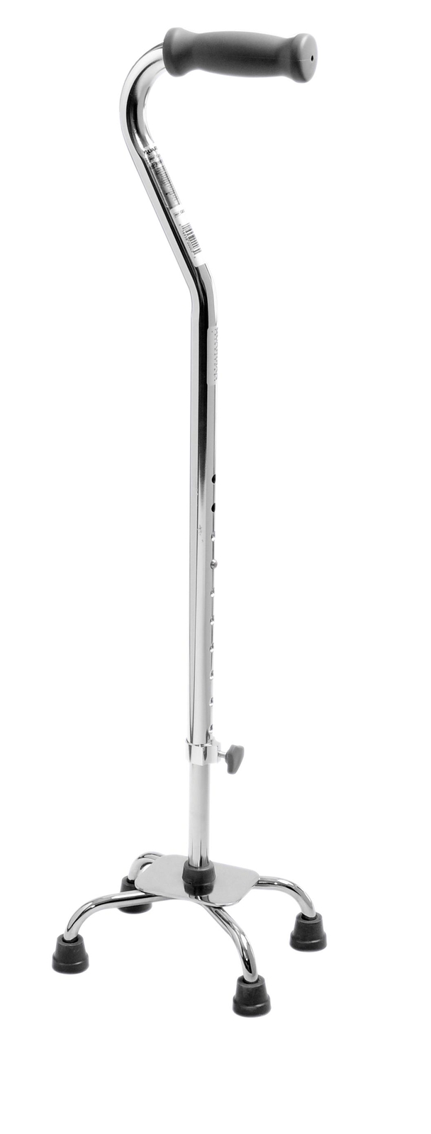 Aluminum Quad Cane, Small Base, Brite Chrome, Adult, Case of 2