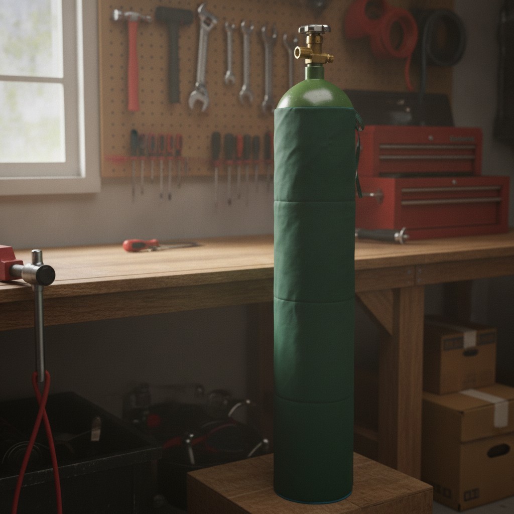 Durable Green Oxygen Cylinder Protective Sleeve for Safe Transport
