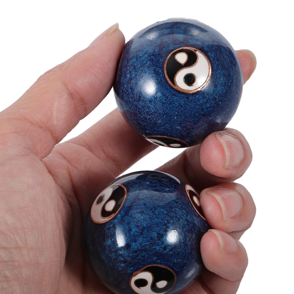 Set Small Baoding Balls with Chime Asian Hand Balls Chinese Massage Hand Balls