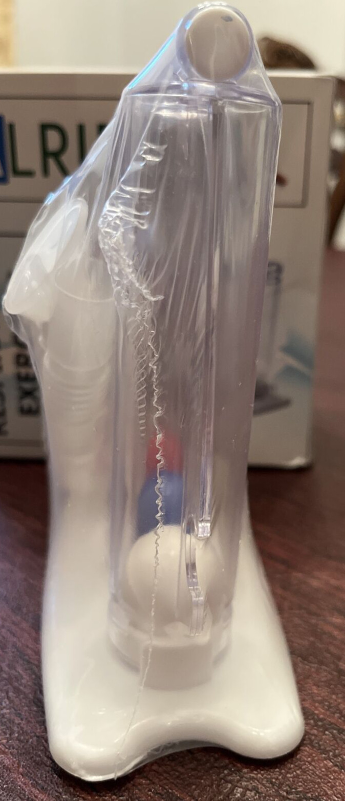 Deep Breathing Exercise for Lung Respiratory Breath Trainer w Mouthpiece NEW