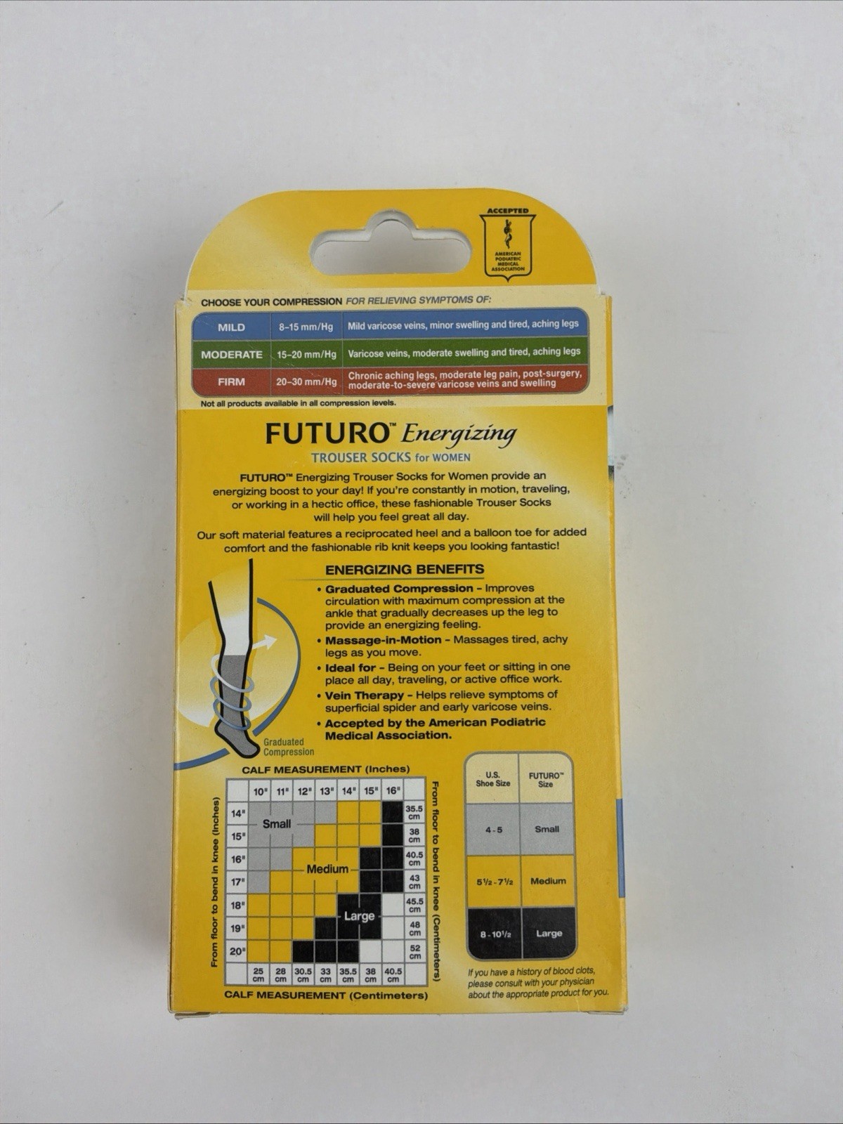 Futuro Energizing Trouser Socks for Women Mild Compression, Black Medium 006813