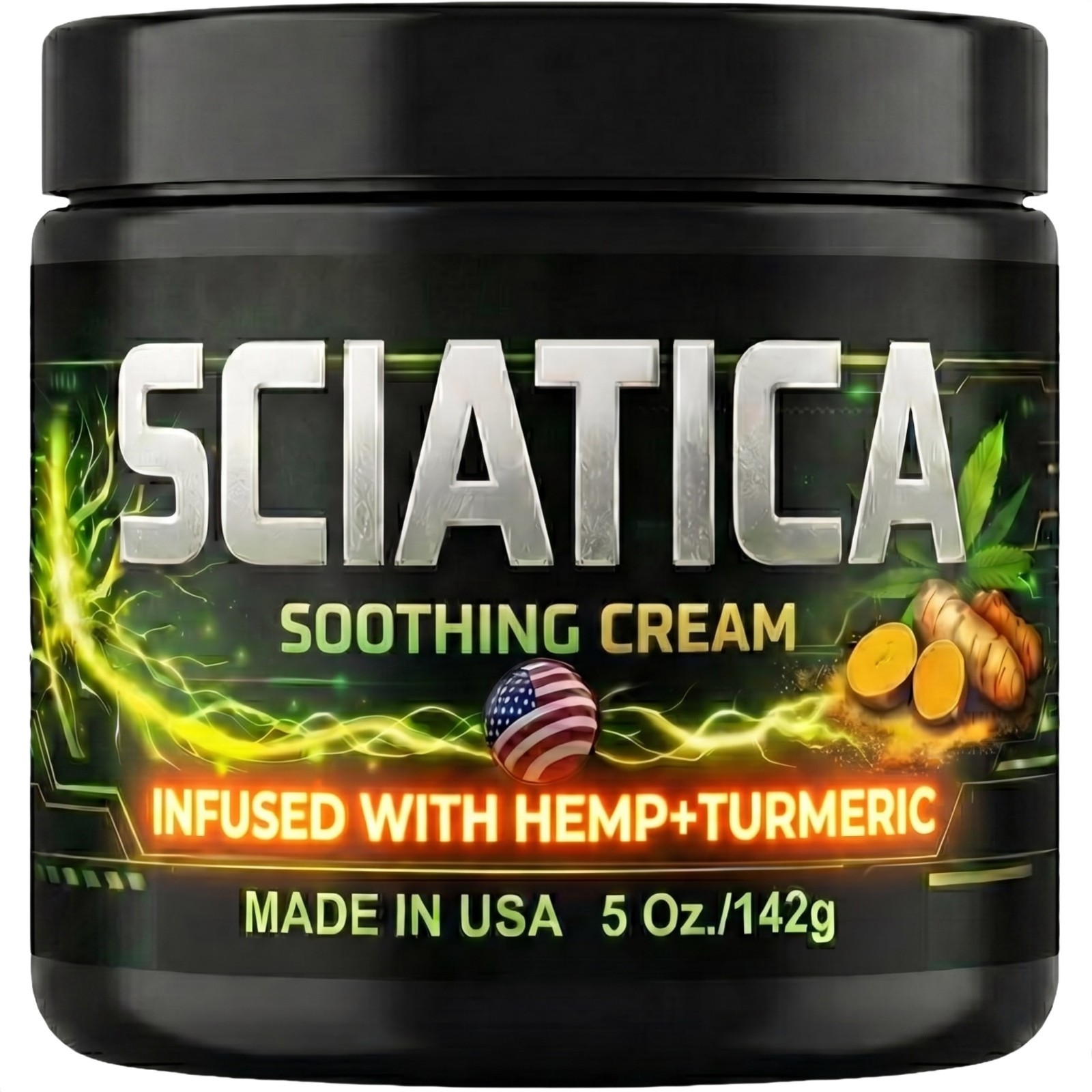 POWERFUL STRONG SCIATICA PAIN CREAM-FOR BACK AND LEG RELIEF-MADE IN USA