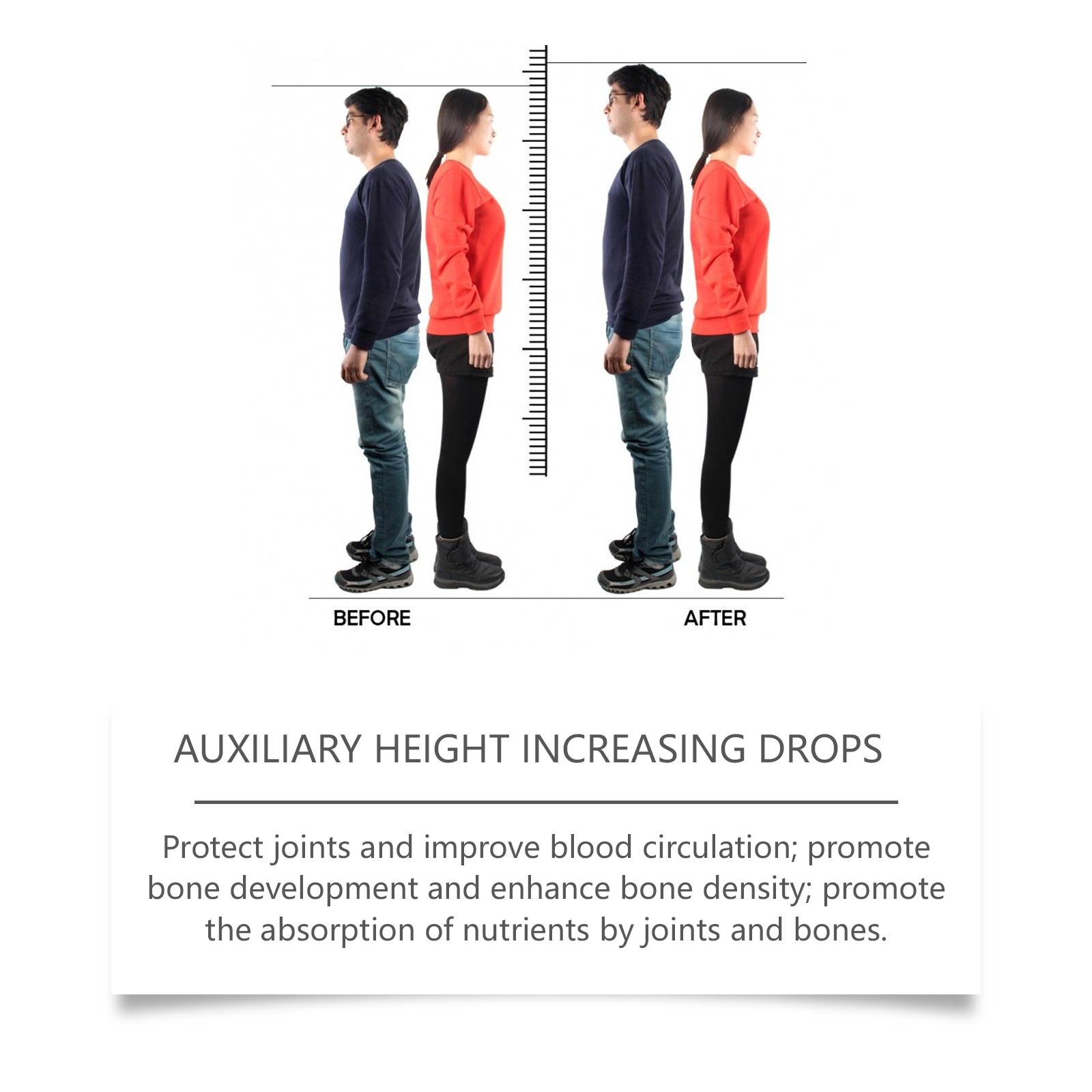 Premium Nutritional Supplement Drops for Height Growth and Wellness Support