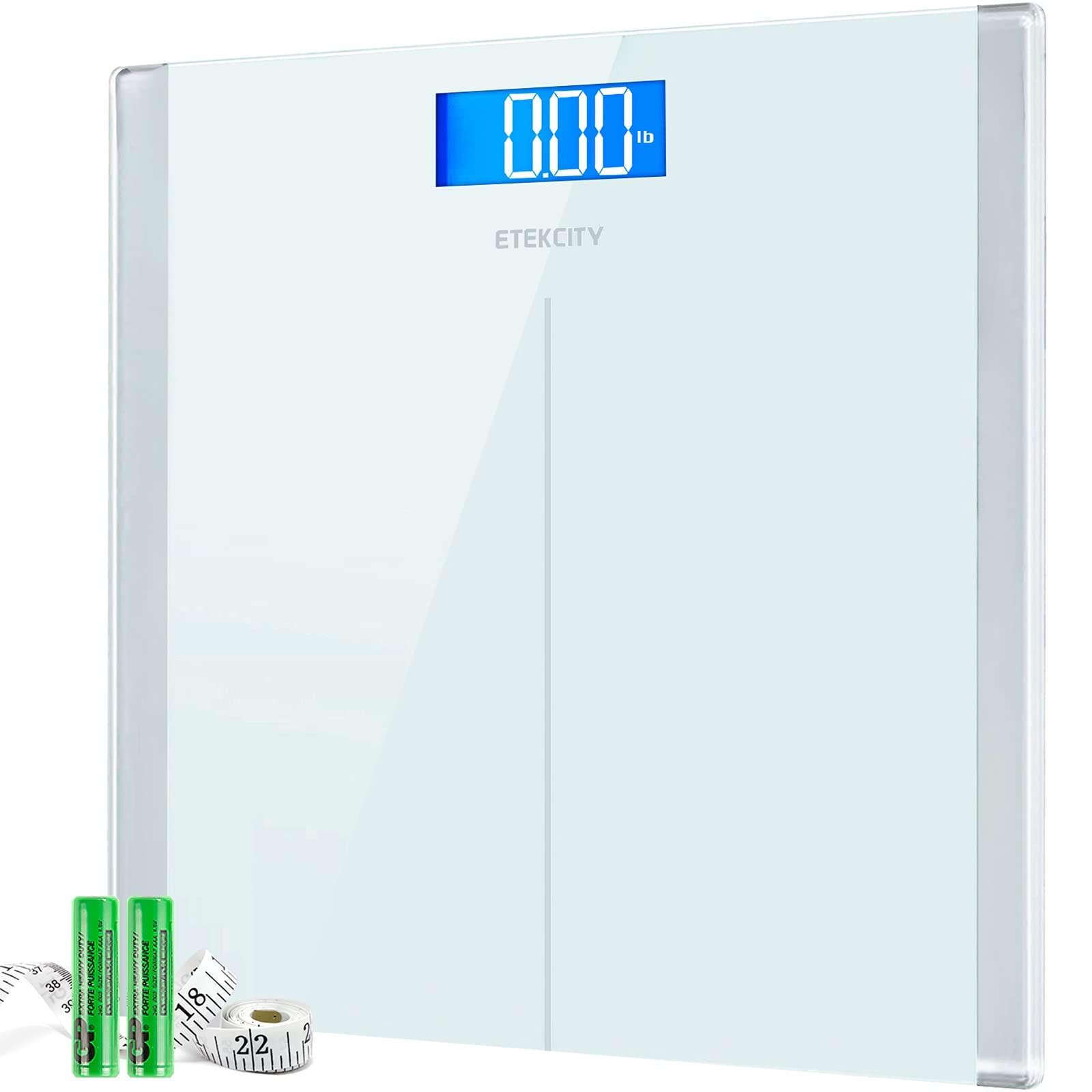 Digital Bathroom Scale Body Weight 400 lb Capacity White EB9380H Electric People