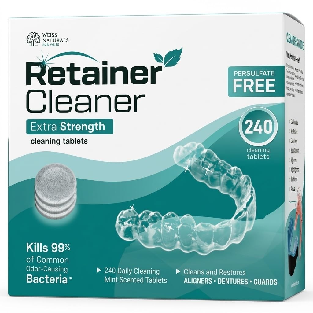 Cleaner Tablets 1 Count Mint Scent Denture Night Guard Weiss Retainer Naturals