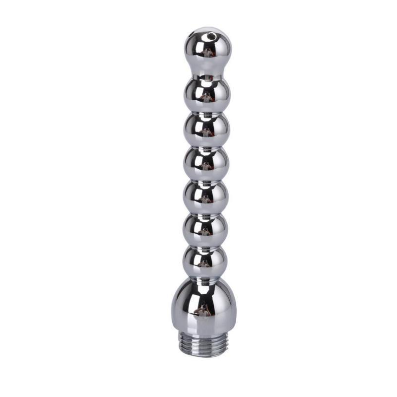 110mm Anal Vaginal Shower Douche Enema Irrigation Cleaner Aluminium 8 Beads