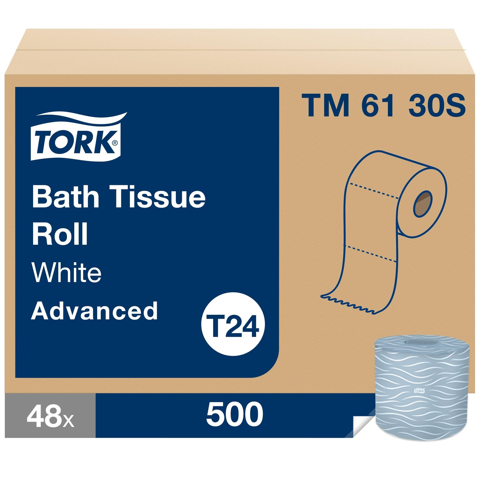 Bath Tissue Roll 2 Ply Biodegradable 4×3.75 500 Sheets Tork TM6130S