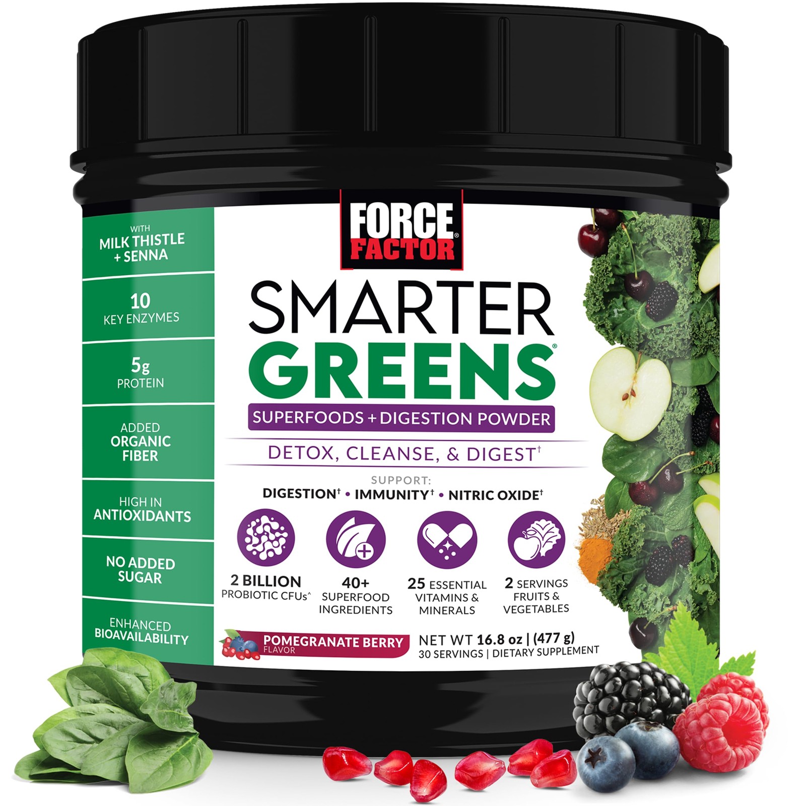 Superfoods Powder Gut Health Digestion Force Factor Smarter Greens