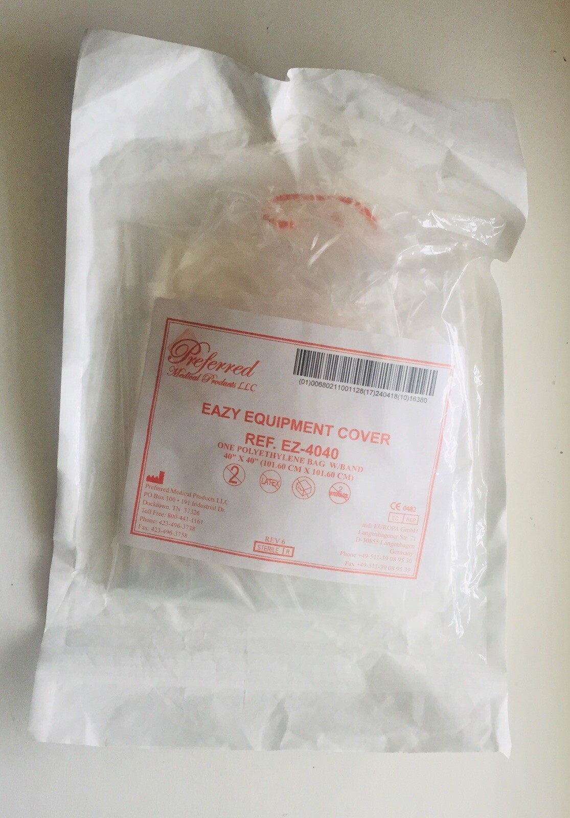 ONE EAZY EQUIPMENT COVER – Bag W/Elastic Band 40″ X 40″