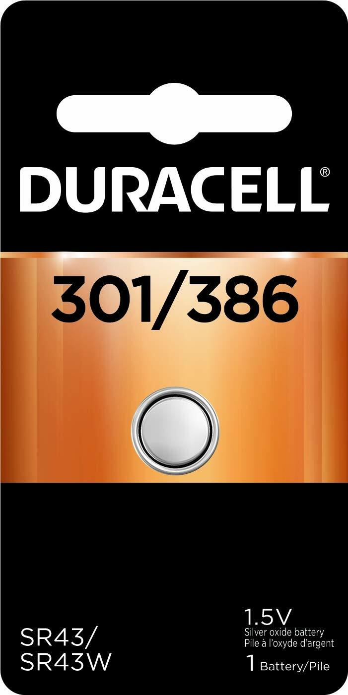 Duracell Battery Silver Oxide Size 301/386 1.5V (Each)