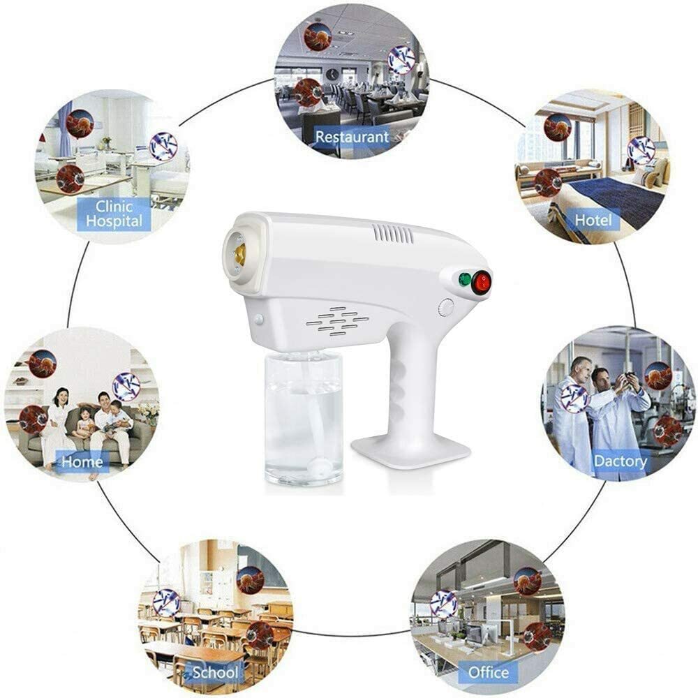 Nano Blue Light Mist Machine Atomizing Fogger Sprayer Handheld ULV Disinfection
