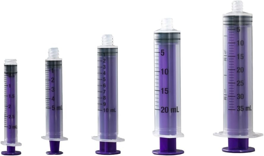 Vesco Medical ENFit Standard Tip Syringe 5mL Disposable Latex-Free Pack of 100