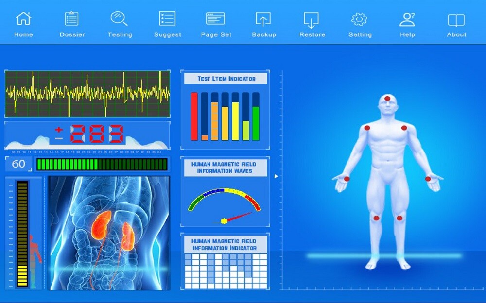 USA 14 Languages Quantum Magnetic Resonance Health Body Analyzer Massage Therapy