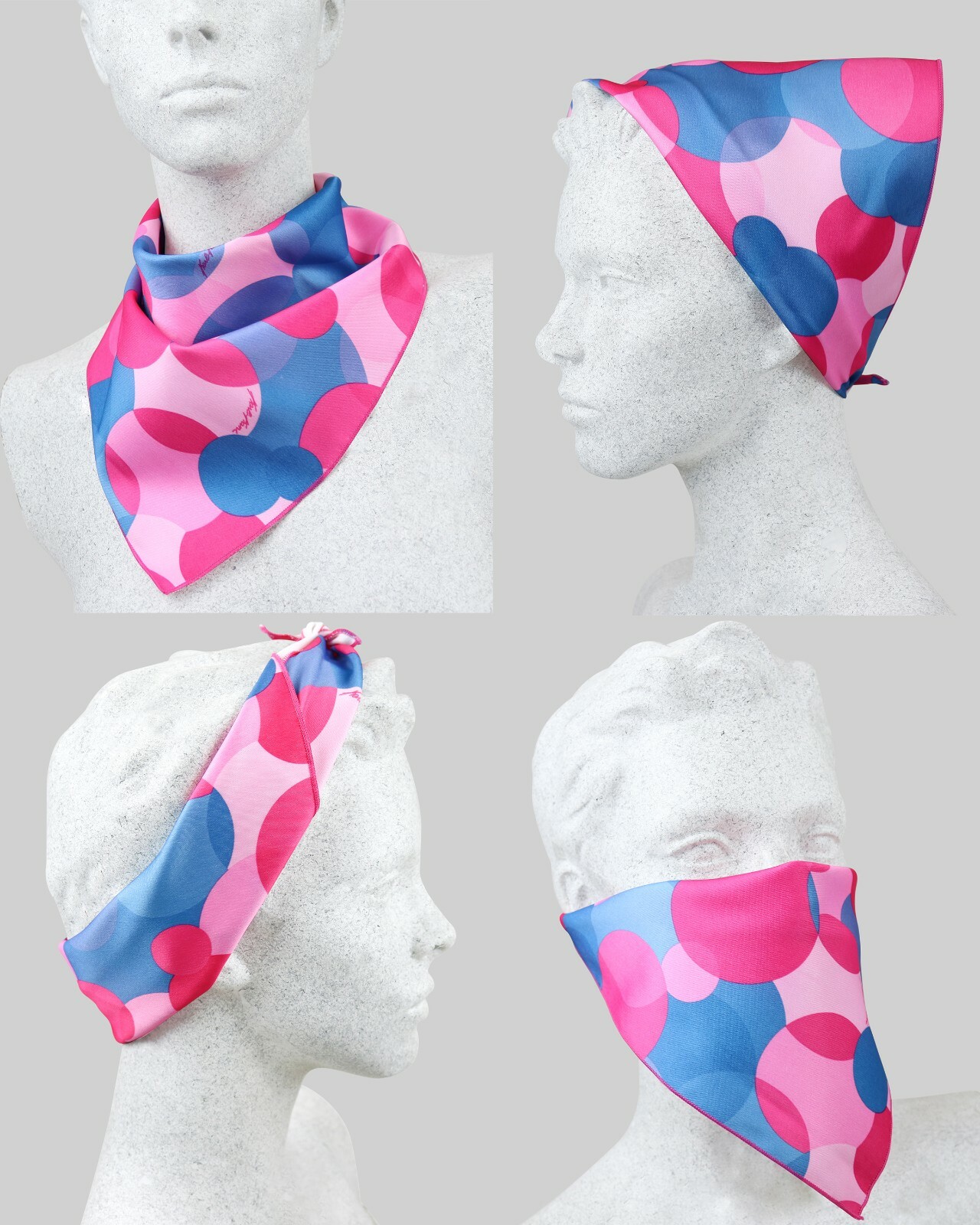 Convertible Bandana, Face Mask – ONE SIZE – Washable/Reusable Fabric – Made In U