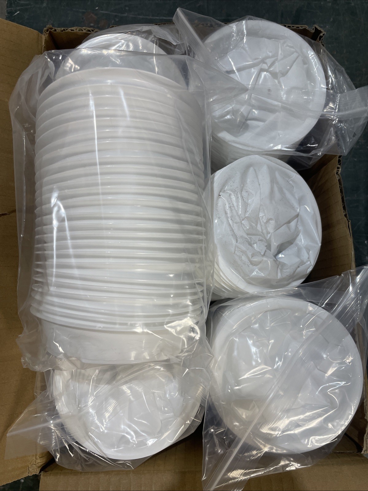144 Count. Case Of Emesis Bags, Puke Bags, Vomit Bags 57 Micron White Disposable