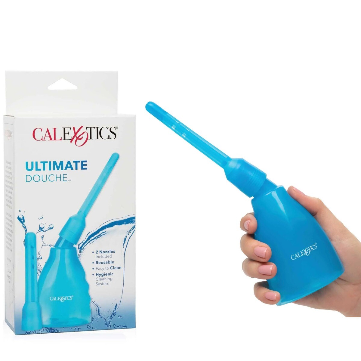 Reusable Vaginal Anal Colon Cleanser Douche Enema System with 2 Attachments