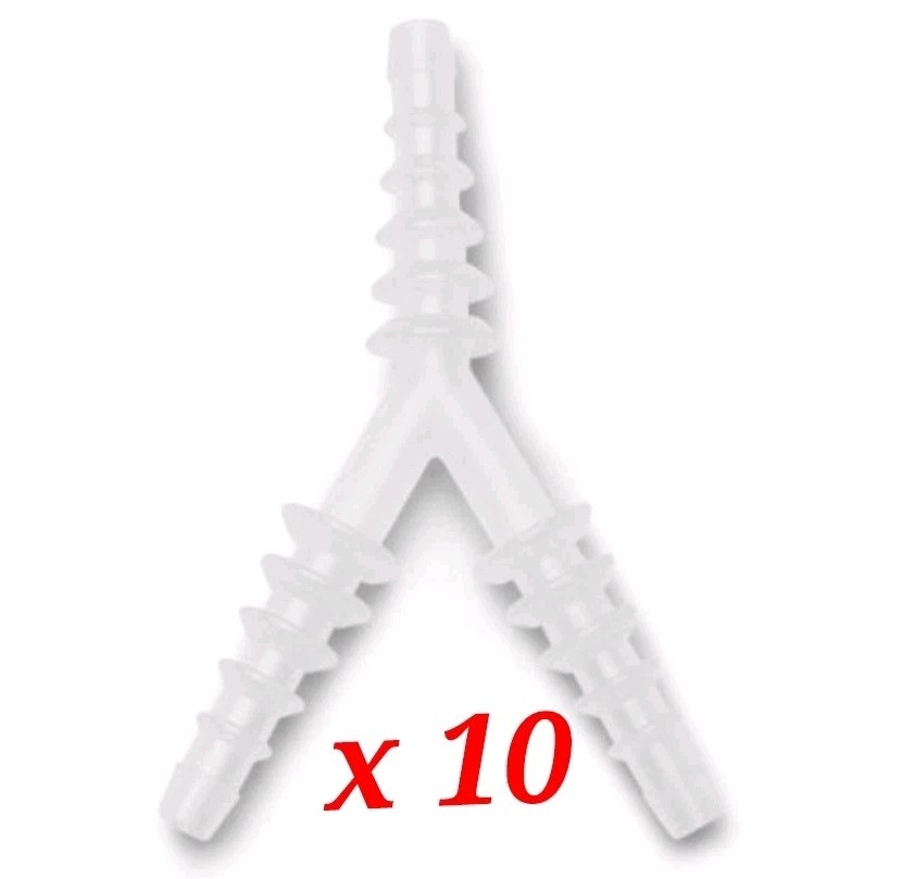 Sterile 6-in-1 «Y» Tubing Connector, Lot of 10