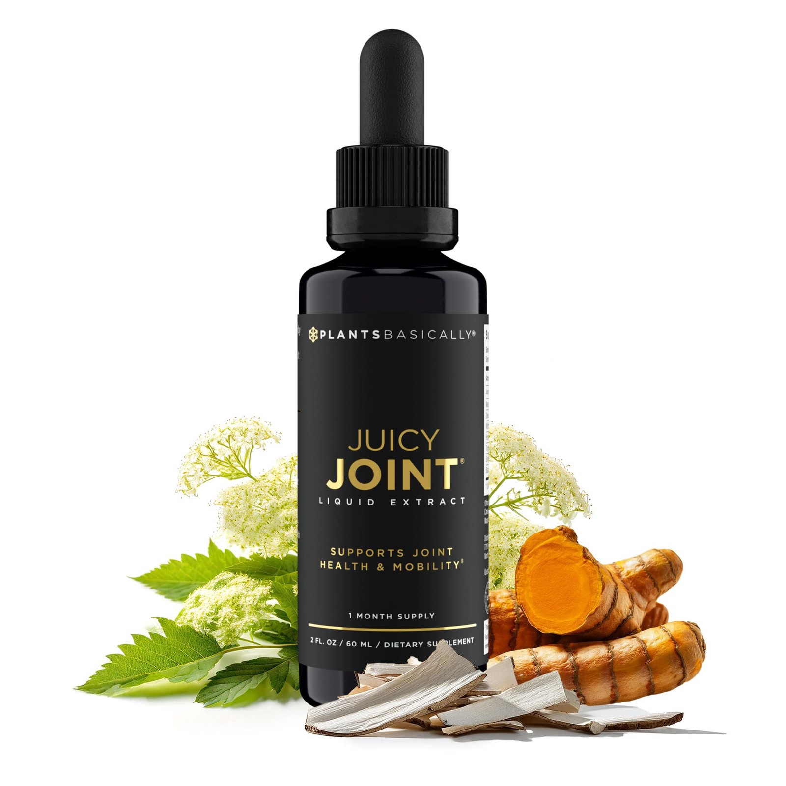 Joint Support Supplement 60 mL Liquid Extract Plants Basically Juicy Mobility