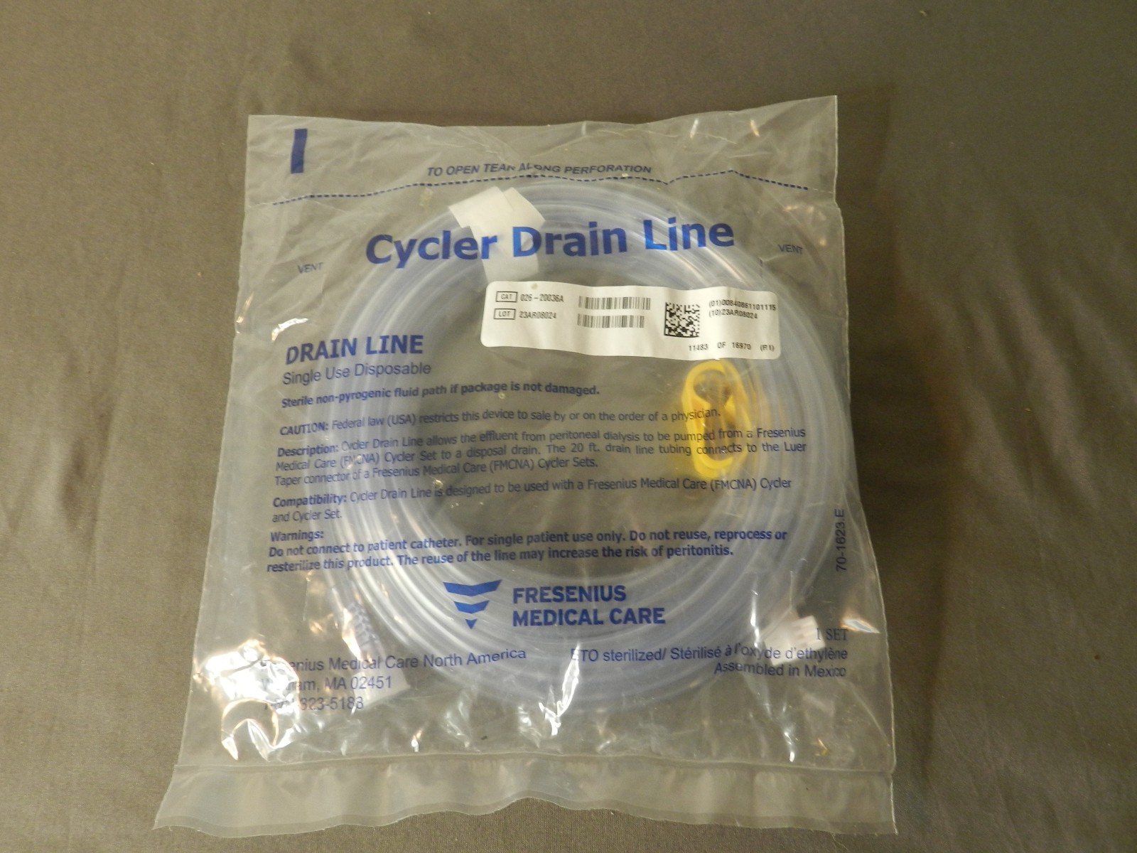 Cycler Drain Line by Fresenius 026-20036A ~Sealed! -30-