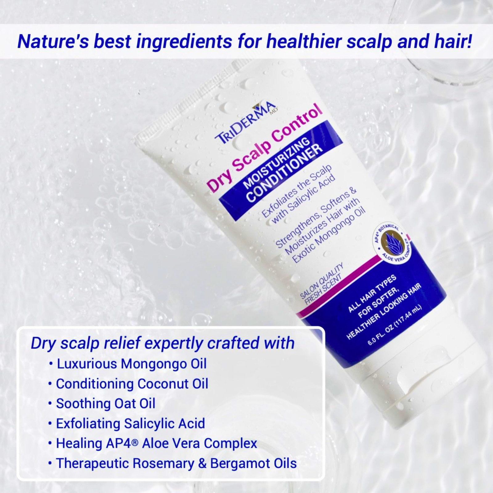 TriDerma Dry Scalp Control Deep Moisturizing Hair Conditioner – 6 oz