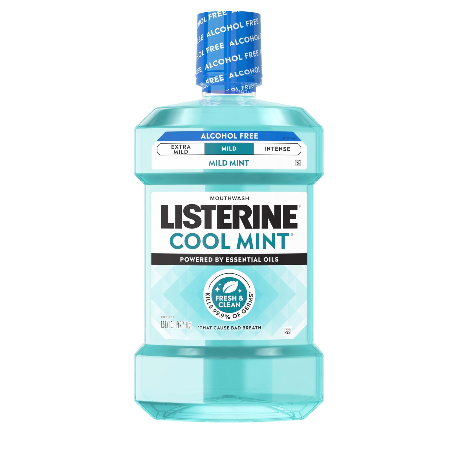 Mouthwash Alcohol Free Cool Mint 50.7 fl. oz Blue Listerine 21707 Mild oz 1.5L