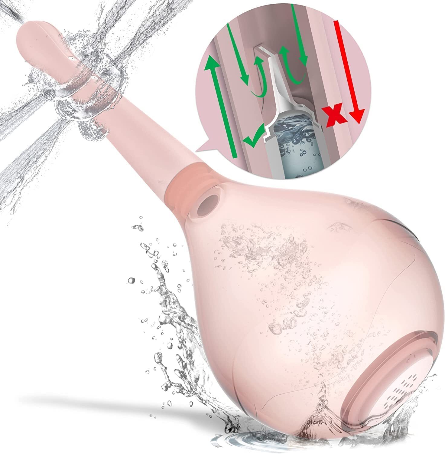 150ML Reusable Anal Enema Bag Cleaner Anti Back-Flow Enema Douche for Men Women