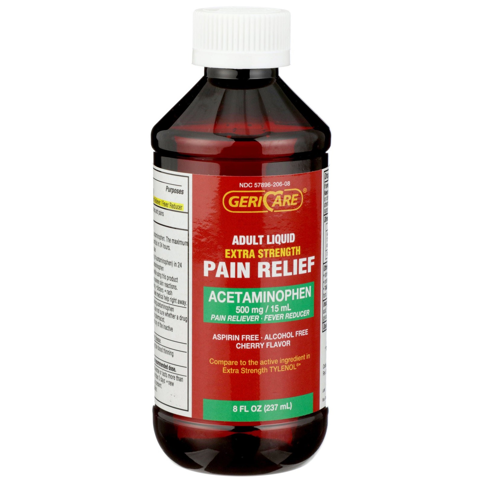 Geri-Care Cherry Pain Relief Acetaminophen Liquid 8 oz.