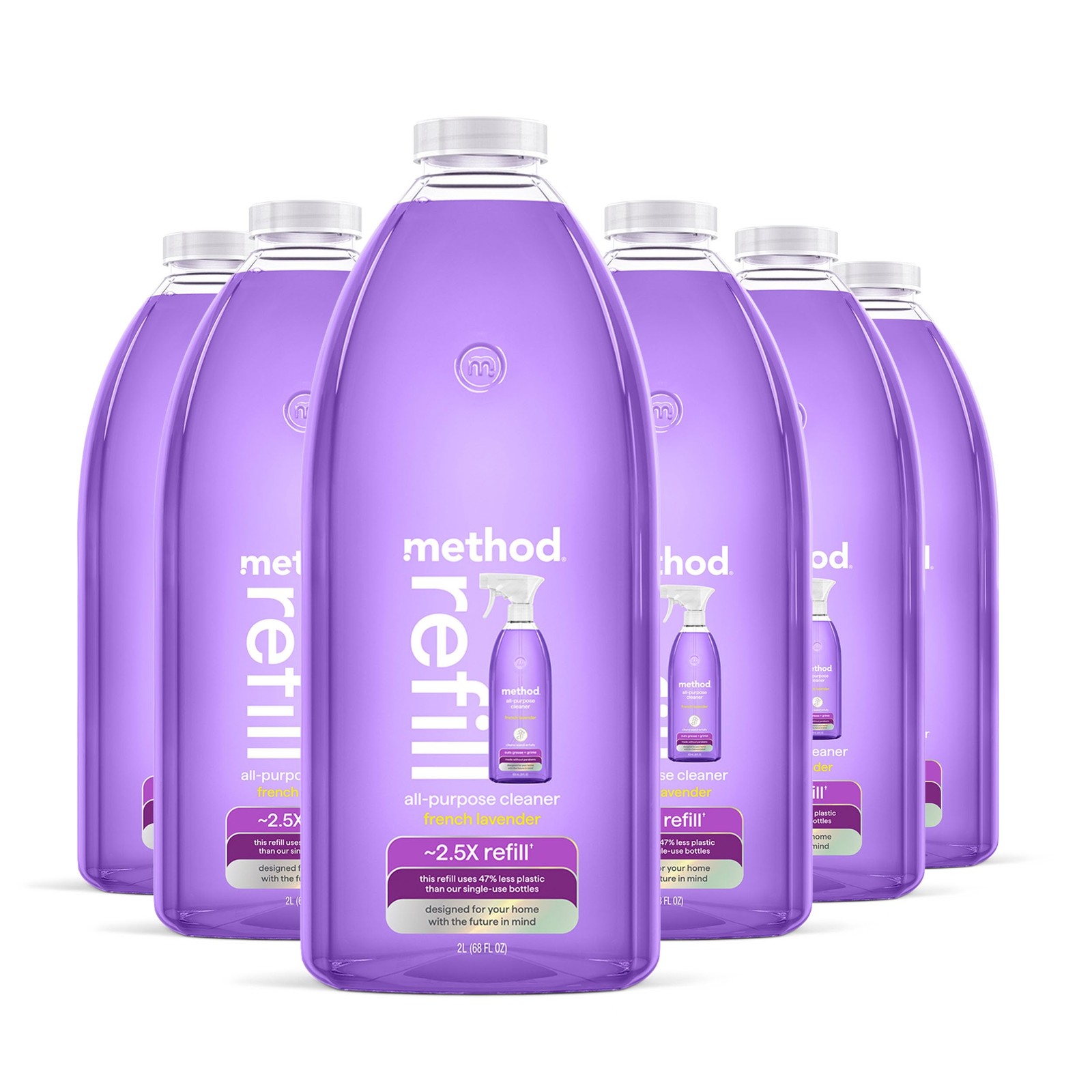 Cleaner Purpose Refill French Lavender 68 fl oz Pack of 6 Method All Led Cuts