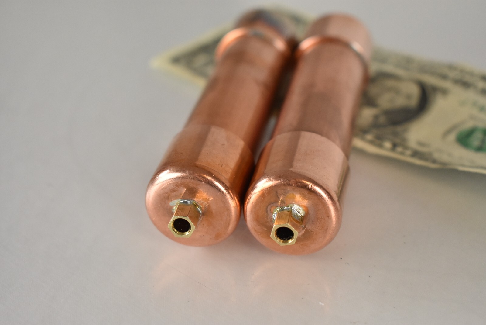 Pair Copper Rife Machine Frequency Hand Cylinders for GB4000 and Others