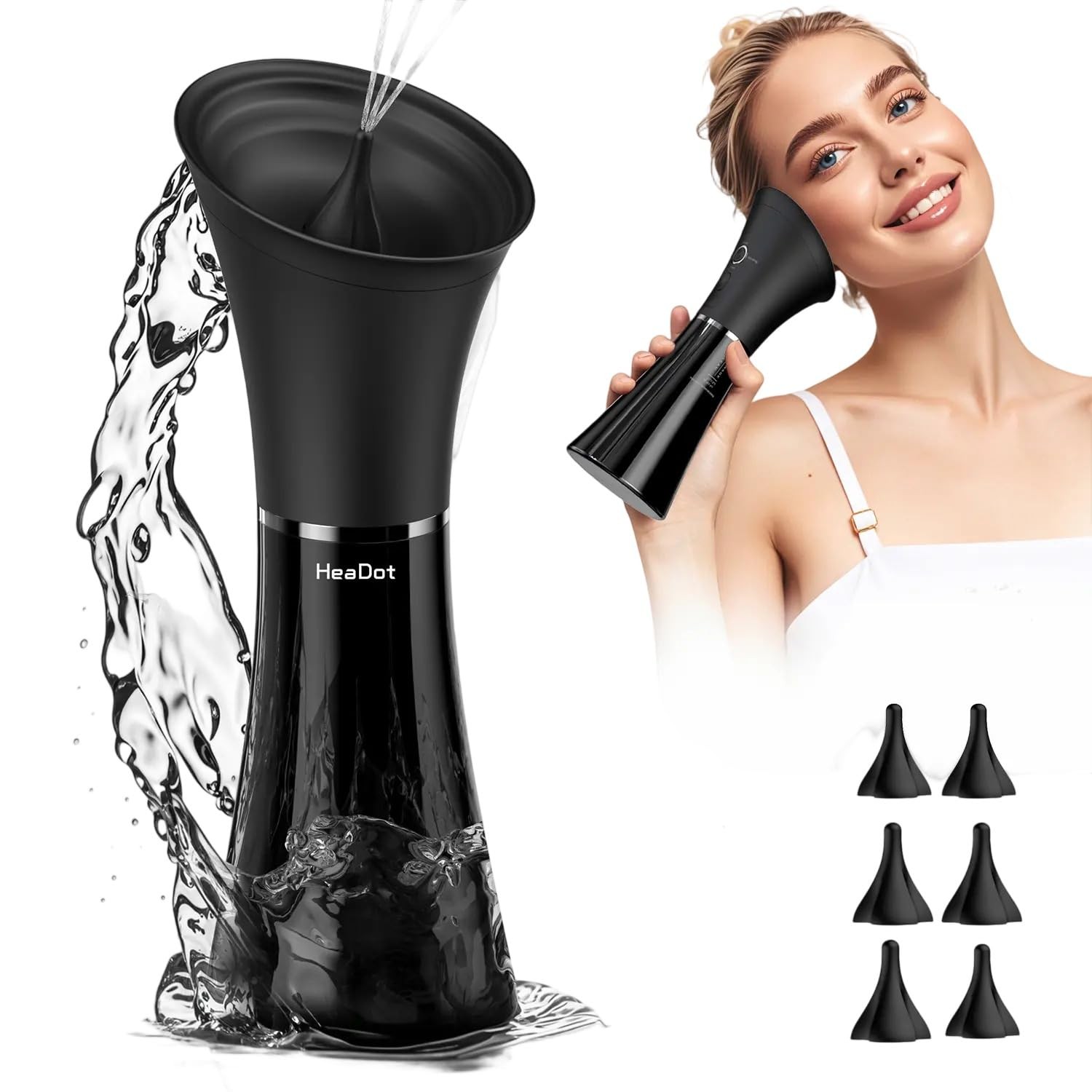 Electric Ear Wax Removal System Water Powered 6 Tips 4 Pressure Settings Tool