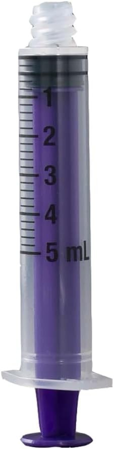 Vesco Medical ENFit Standard Tip Syringe 5mL Disposable Latex-Free Pack of 100
