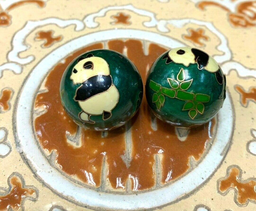 Chinese Cloisonne Worry Balls (Meditation Balls)