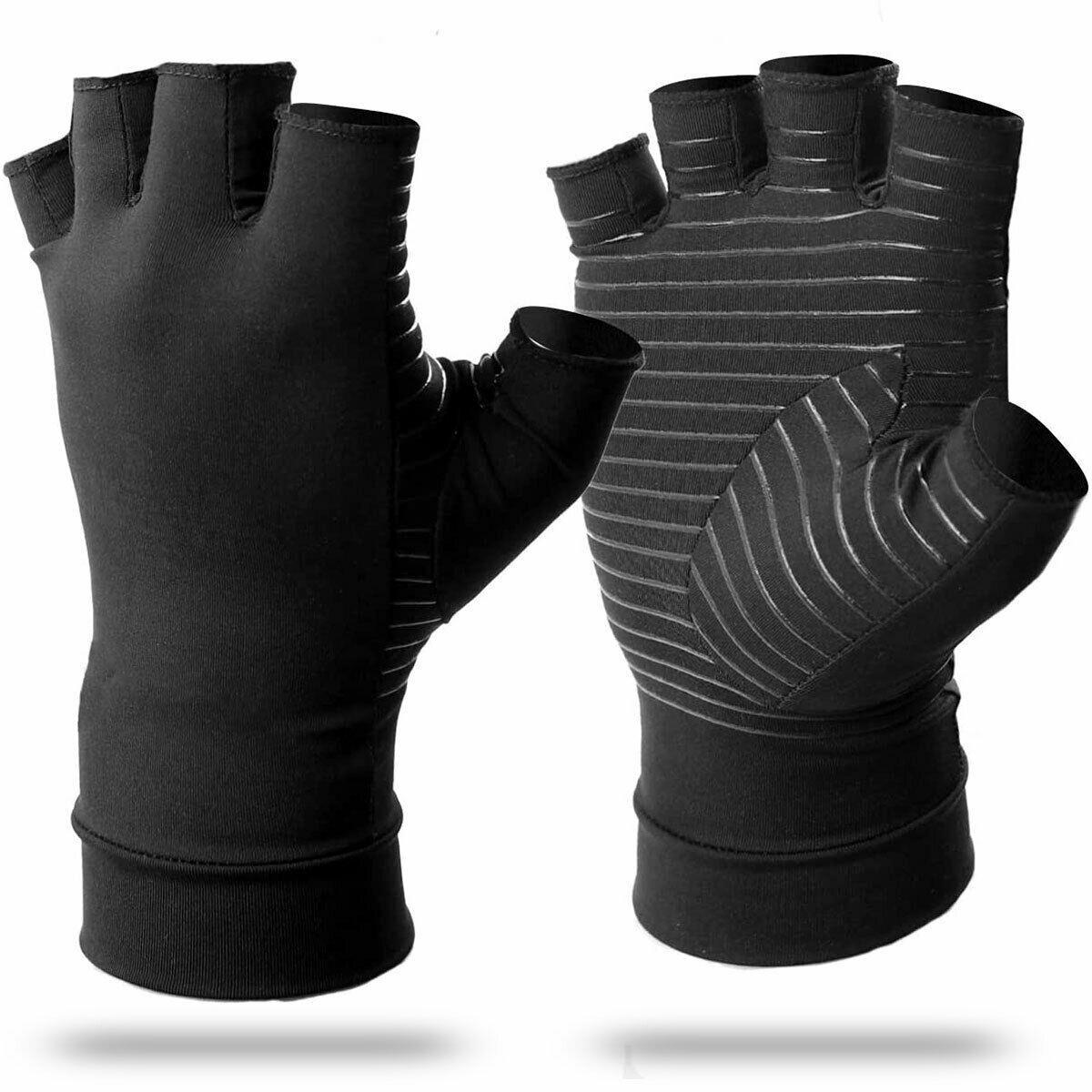 Copper Compression Arthritis Gloves Fit Carpal Tunnel Joint Pain Circulation NEW