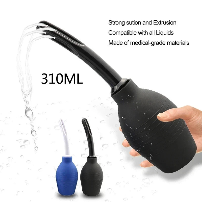 310ml Anal & Vaginal Douche Kit | Soft Rubber Enema Bag with Nozzle
