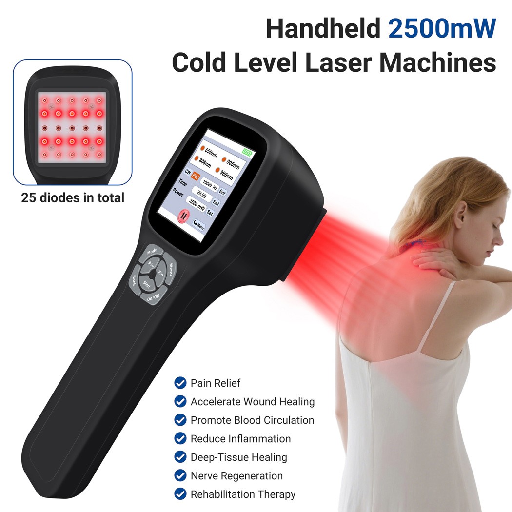 2500mW Cold Laser Therapy Device Pain Relief LLLT Soft Red Light Lazer Treatment
