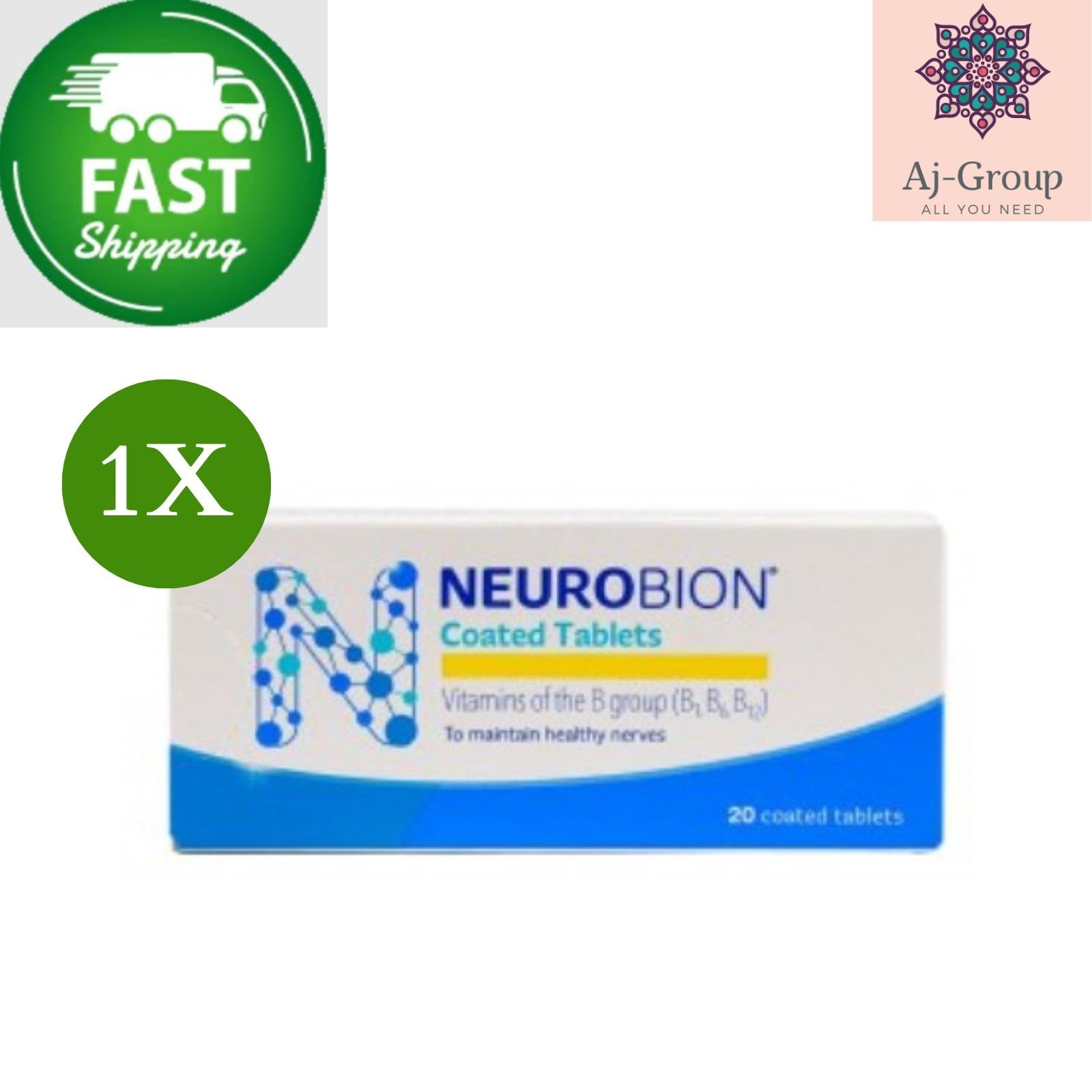 1 X Neurobion – Vitamin B1, B6, B12/Nerve Relief, 20 Tablets ⭐FAST SHIPPING⭐