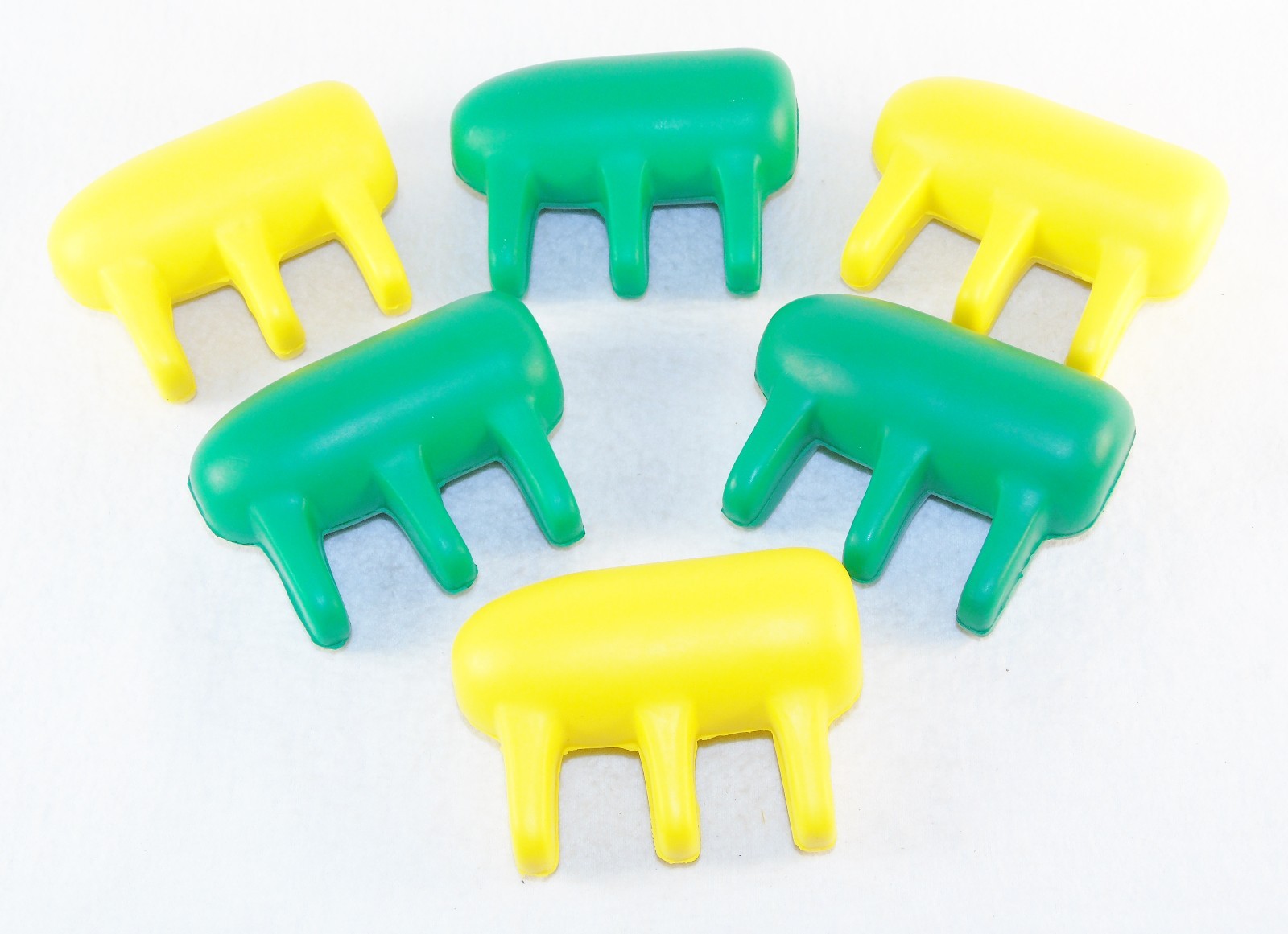 Set of 6 Stress Relief Squeezers ~ Ergonomic w/Finger Slots, Choice of Colors
