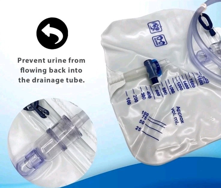 Urinary Drainage Bag Large 2000ml Adults Latex-Free Sterile Exp 8/30 9pk Sealed