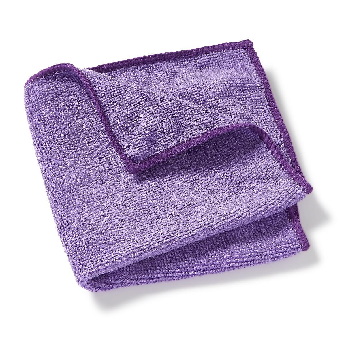 Microfiber Cleaning Cloth, 12″ x 12″, Lightweight, Light Purple, Case of 250
