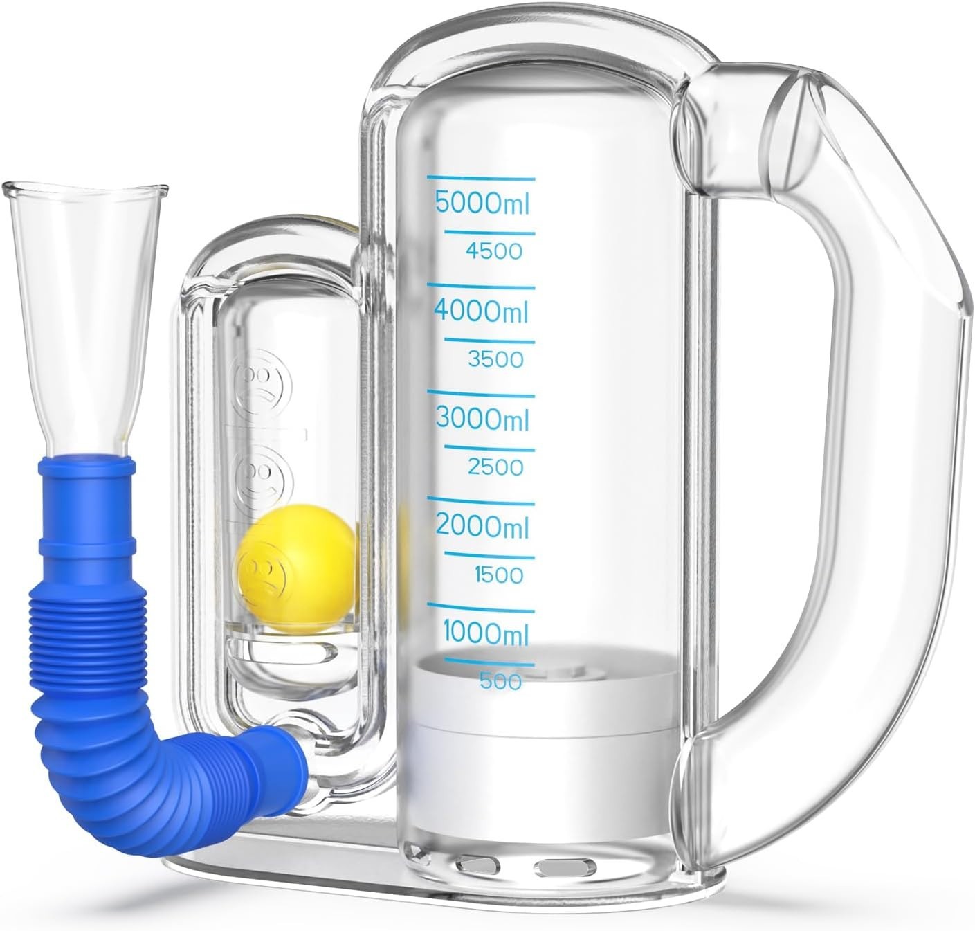Breathing Trainer for Adults,Breathing Exercise Device for Lungs, 5000Ml Volume