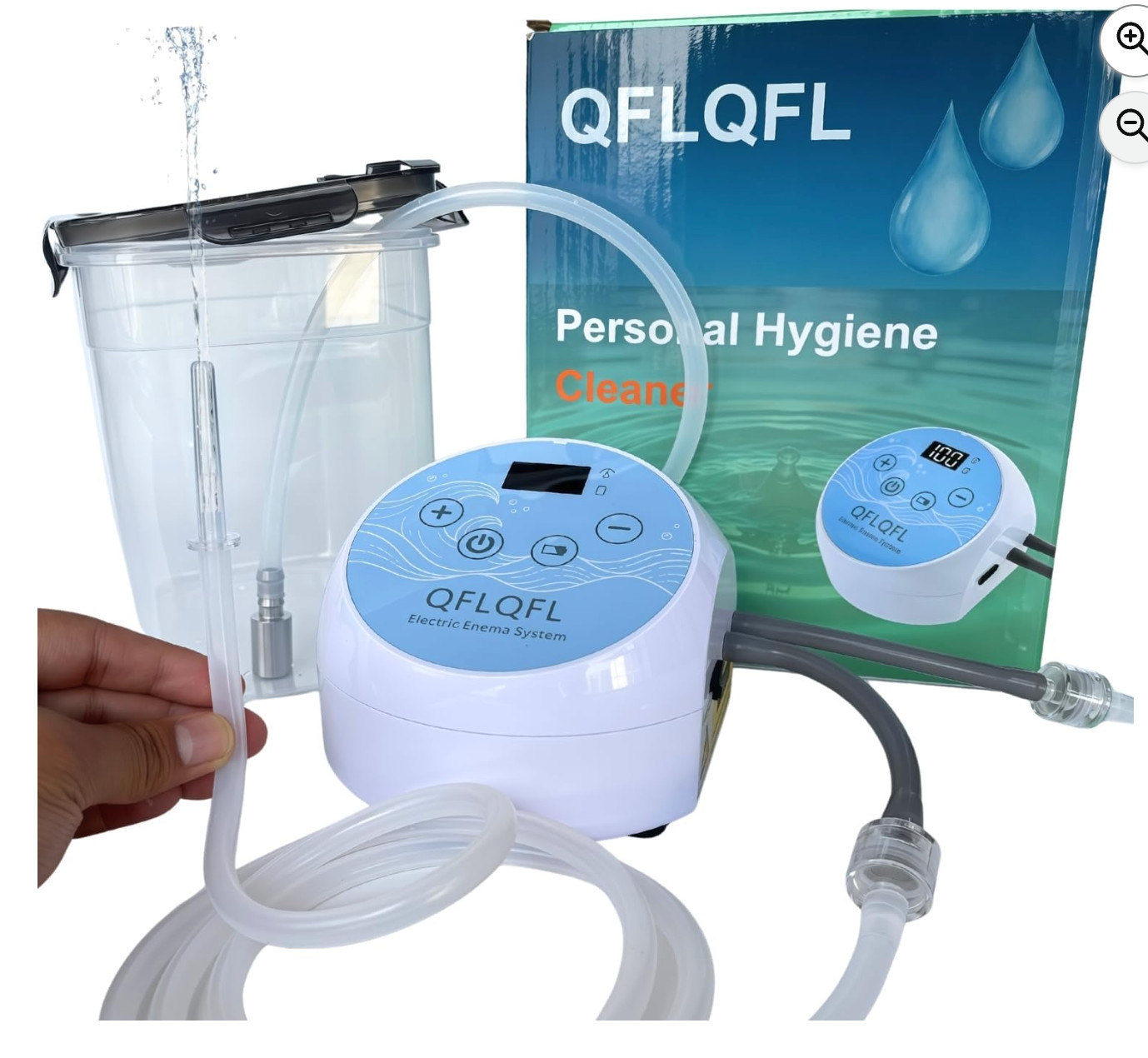 Electric Coffee Enema Kit Detox Colon Cleansing Pressure Spray Adjustable Flow