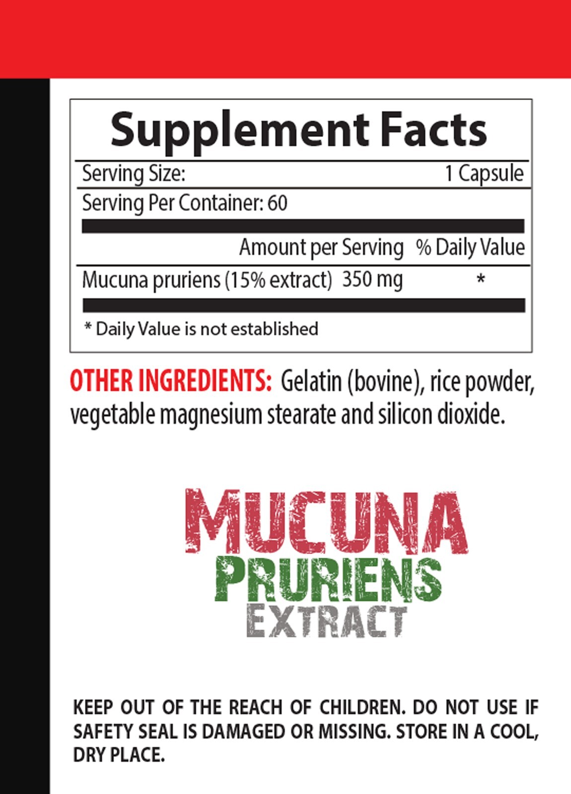 brain memory support – MUCUNA PRURIENS EXTRACT – focus pils 3 bottles 180 caps