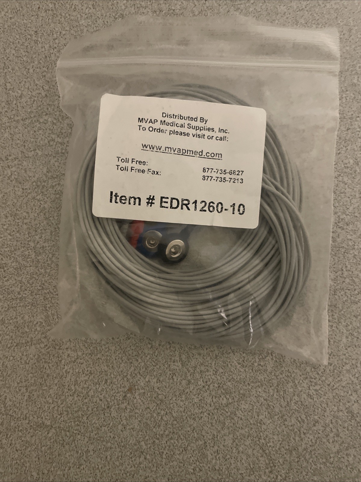 Medical Universal 60″ Reusable Button Snap Lead Wires (10 pack) – EDR1260-10