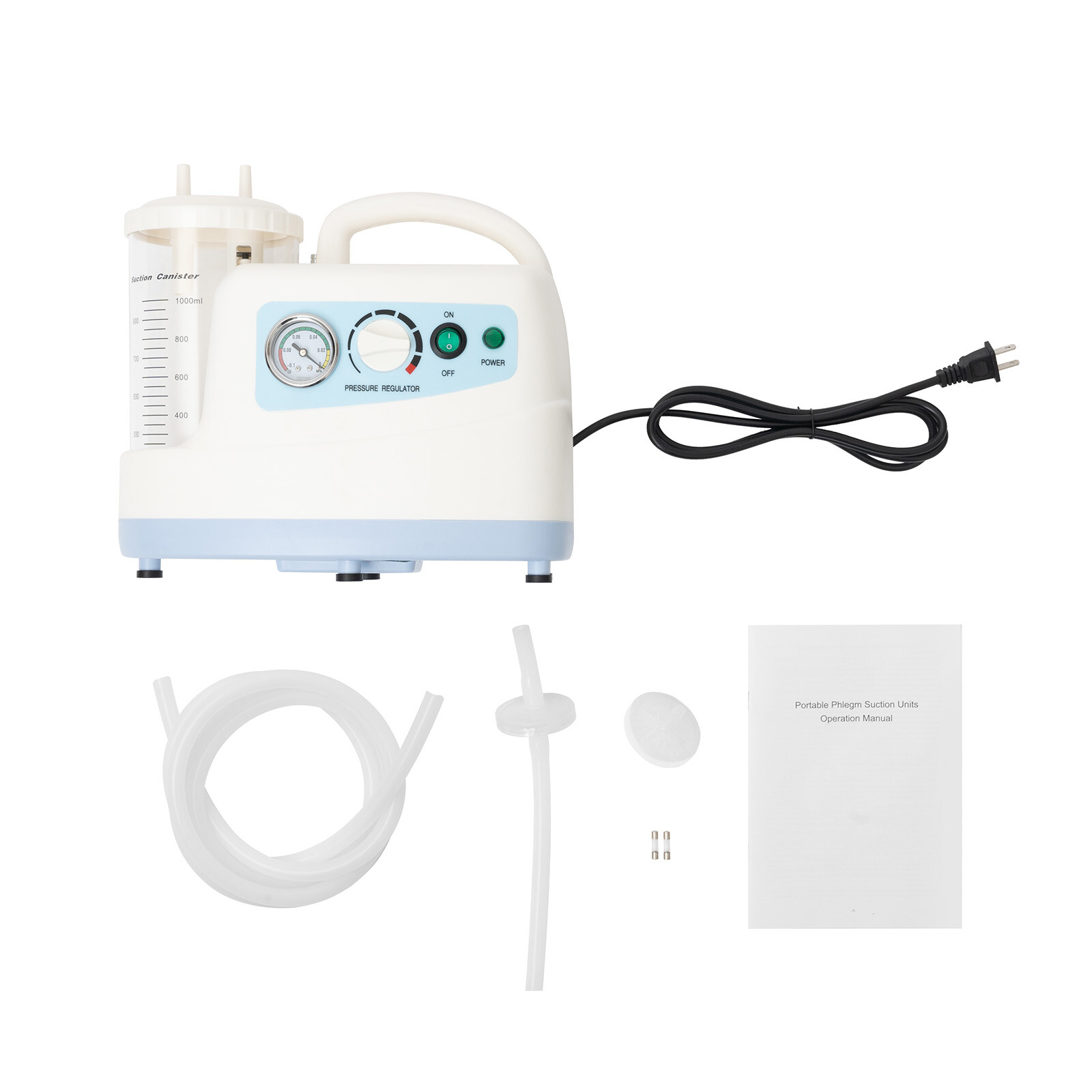 Portable Electric Phlegm Suction Machine – 110V Medical Device – 1000mL Capacity